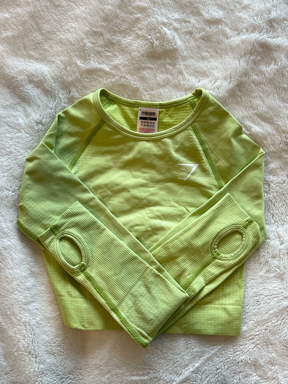 Gymshark Lime Green Long Sleeve Crop Top